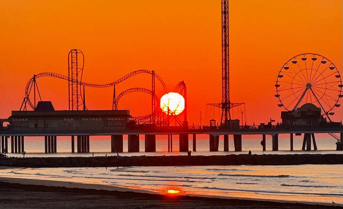 Sunrise on Galveston Island, Texas! 