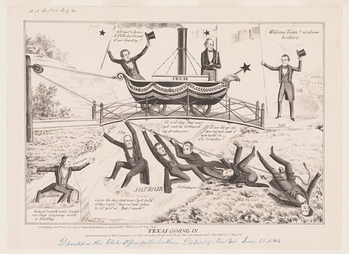 Did You Know Texas Annexation Was So Controversial It Became a National Political Cartoon in 1844? 🤠⭐