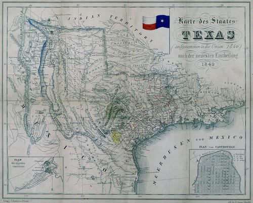 A German Publisher Mapped Texas in 1849 — and What He Drew Says Everything About the State's Identity Crisis