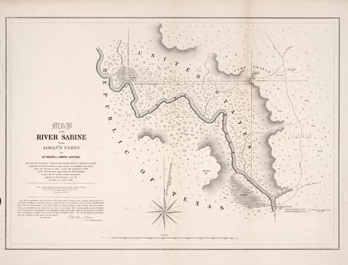 The Line That Made Texas: A Surveyor's Map of the Sabine River Boundary, 1842