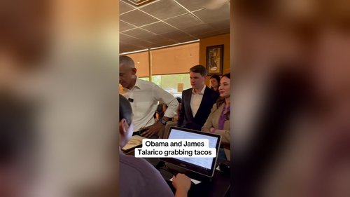 Obama and James Talarico grabbing tacos