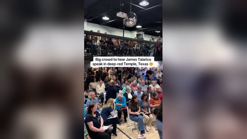 Big crowd to hear James Talarico speak in deep-red Temple, Texas