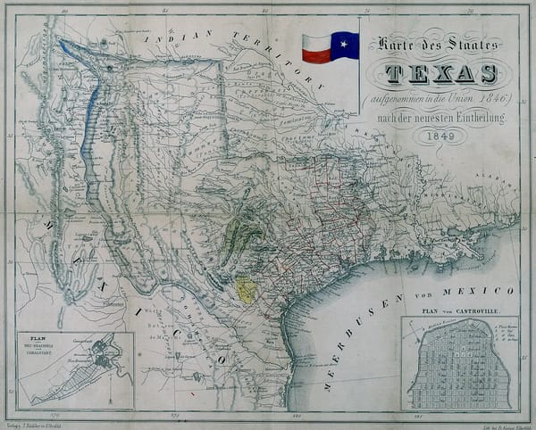 A German Publisher Mapped Texas in 1849 — and What He Drew Says Everything About the State's Identity Crisis